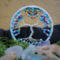 heavens harmony small tree of life sun catcher made with silver wire and blue, purple, clear, gold and silver seed beads